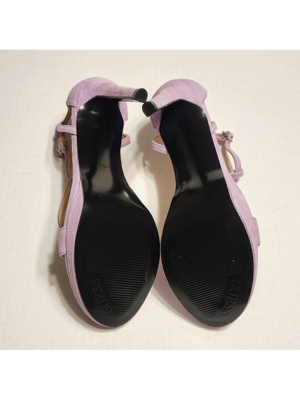 Guess Purple Suede Ankle Strap Stiletto Sandals 6.5 - Picture 8 of 12